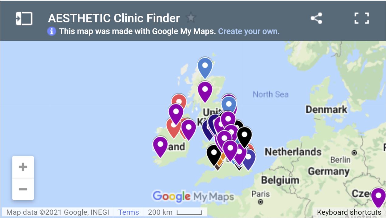 aesthetic clinics map